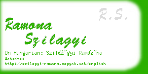 ramona szilagyi business card